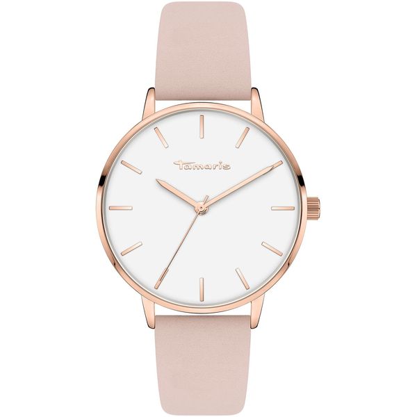 Quarzuhr Tamaris "TT-0003-MQ", Rosa, Armbanduhren, Damen, Quarzuhr, Armbanduhr, Damenuhr, Lederarmband, Analog-image
