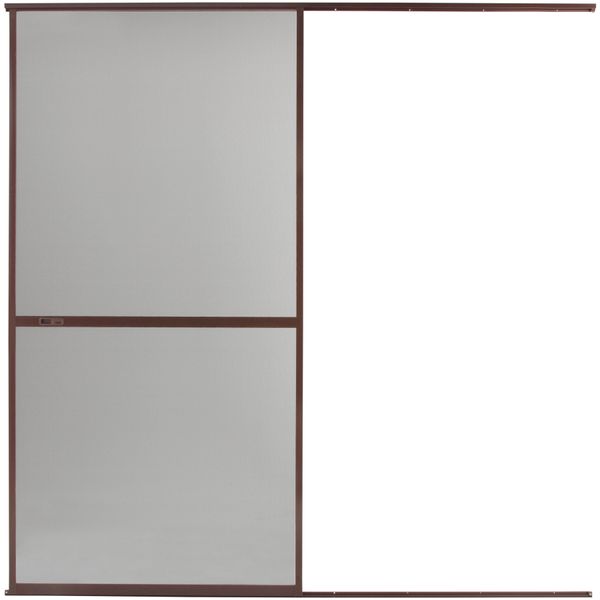 Insektenschutz-SchiebetüR Hecht International "Comfort", Braun (Rahmen: Braun Gewebe: Anthrazit), B:120Cm H:240Cm, Insektenschutzgitter, Bxh: 120X240 Cm-image