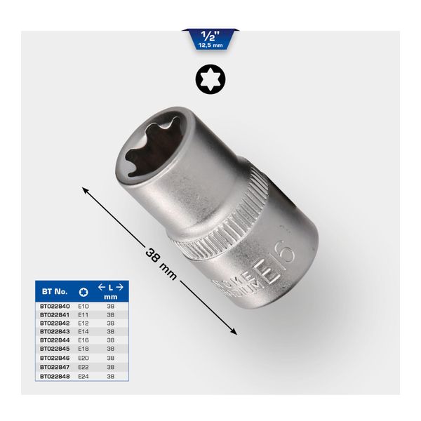 Brilliant Tools 1/2 Zoll Tx-E-Stecknuss, E14 (BT022843)-image