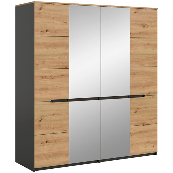 DrehtüRenschrank Canu Eiche Artisan, Grau-image