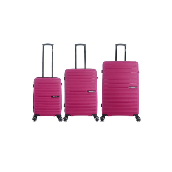 Koffer Saxoline "Fiesta", Gr. B/H/T: 51Cm X 77Cm X 30Cm, Pink (Fuchsia), Polypropylen, Koffer, Hartschalenkofferset - Aus Polypropylen-image