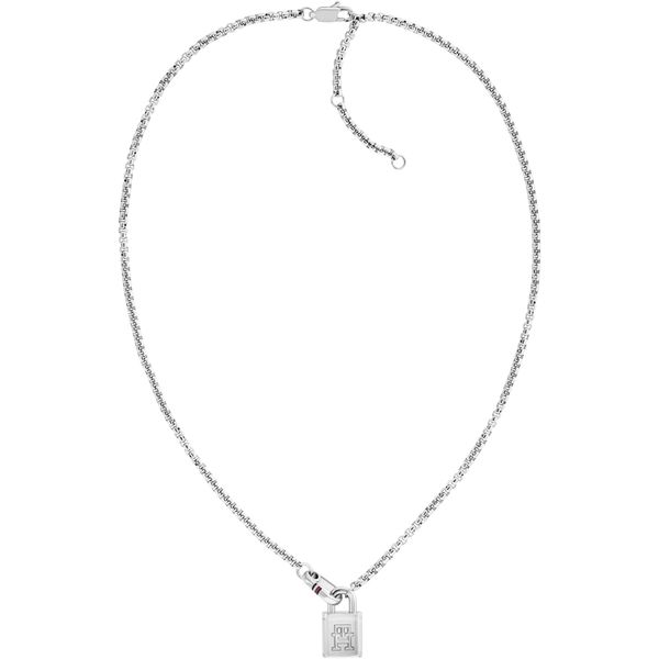 Kette Mit AnhäNger Tommy Hilfiger "American Icon", Bunt (Edelstahlfarben, Blau, Weiß, Rot), Halsketten, Damen, Edelstahl, L: 45,5 B: 2Mm, Teilweise Mit Emaille, B:2Mm-image