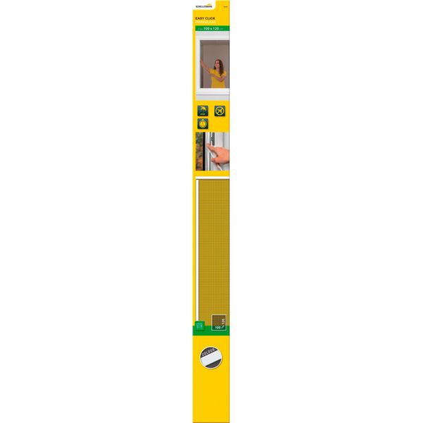 Insektenschutz-Fensterrahmen Schellenberg "Easy Click Mit Fiberglasgewebe Ohne Bohren", Weiß (Rahmen: Weiß Gewebe: Grau), B:100Cm H:120Cm, Insektenschutzgitter, Fliegengitter Zum Einklicken, 100 X 150 Cm Und 130 X 150 Cm, Weiß-image