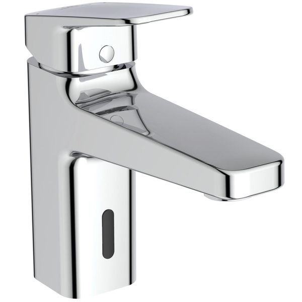 Ideal Standard Waschtischarmatur Ceraplan Ix H90 Pushopen Hybrid, Sensor, Bluestart, Chrom, BD283AA BD283AA-image
