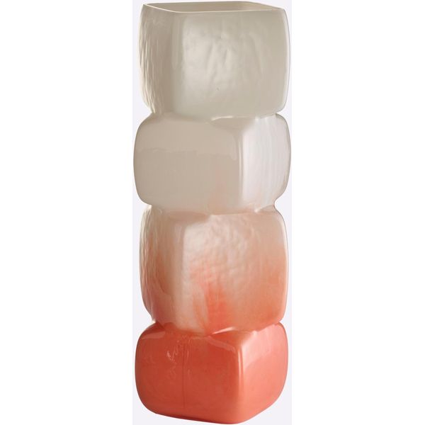 Tischvase, Weiß, Orange, B/H/T: 16Cm X 39Cm X 16Cm, Vasen-image