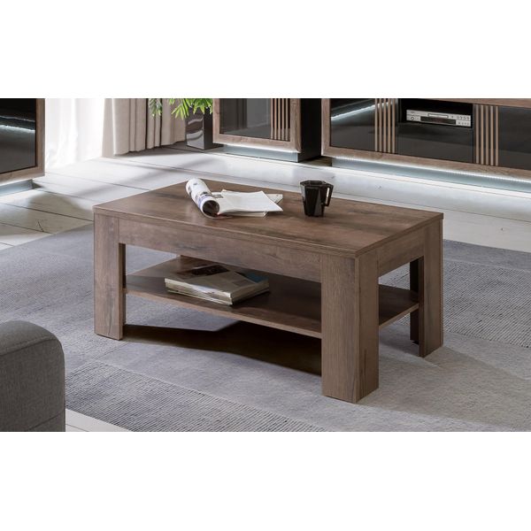 Couchtisch Forte "Savona", Braun (Schlammeiche, Schlammeiche), B:110Cm H:45,5Cm T:60Cm, Tische, Couchtisch, Breite Ca. 110 Cm-image