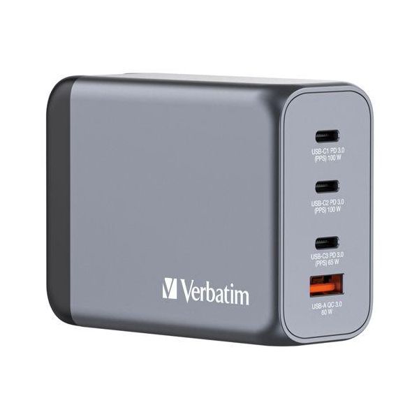 Verbatim GNC-200 Gan Charg. 200W 3Xusb-C Pd, 1Xusb-A Qc 3.0 32204-image