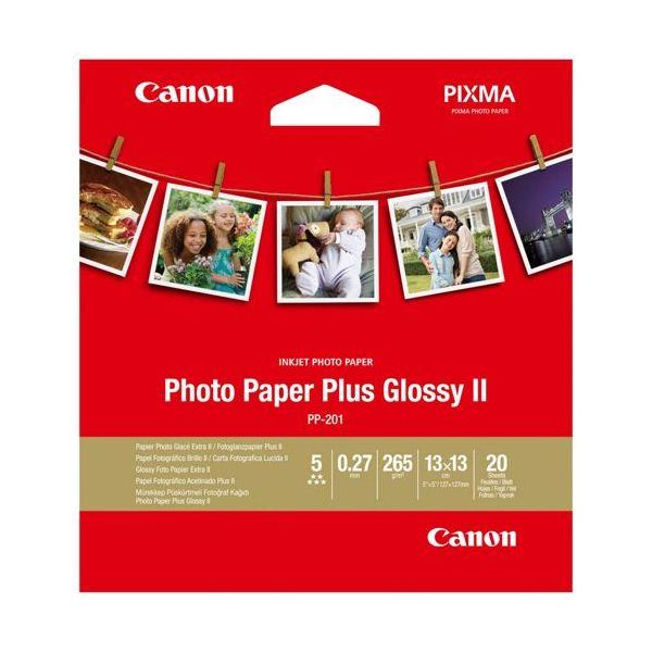 Canon PP-201 13X13 Cm 20 Blatt Photo Paper Plus Glossy Ii 265 G-image