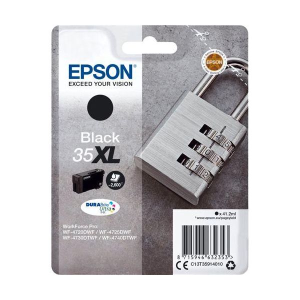 Epson Tintenpatrone Schwarz Durabrite Ultra Ink 35 Xl T 3591-image