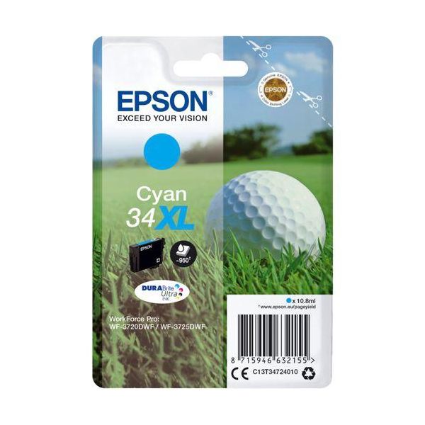 Epson Tintenpatrone Cyan Durabrite Ultra Ink 34 Xl T 3472-image