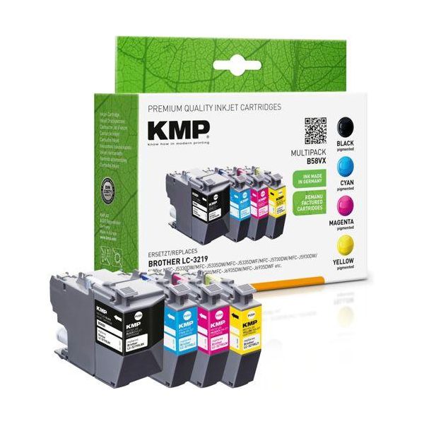 Kmp B58VX Vorteilspack Bk/C/My/Y Komp. Mit Brother LC-3219VALDR-image