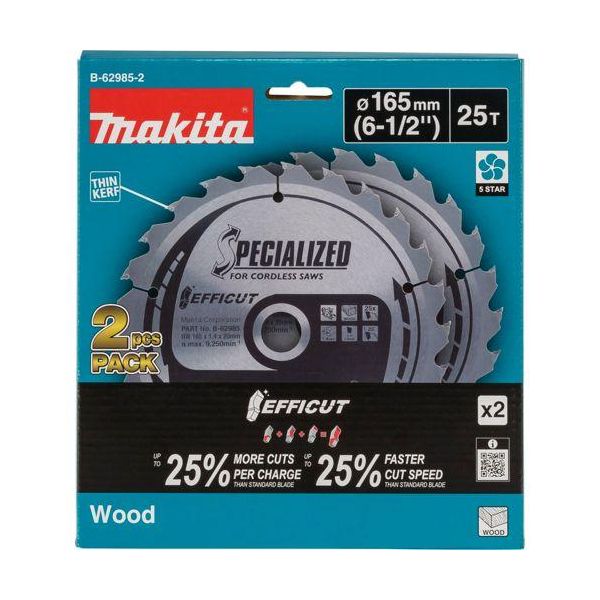 Makita B-62985-2 Efficut SäGeblatt 165X20X25Z-image