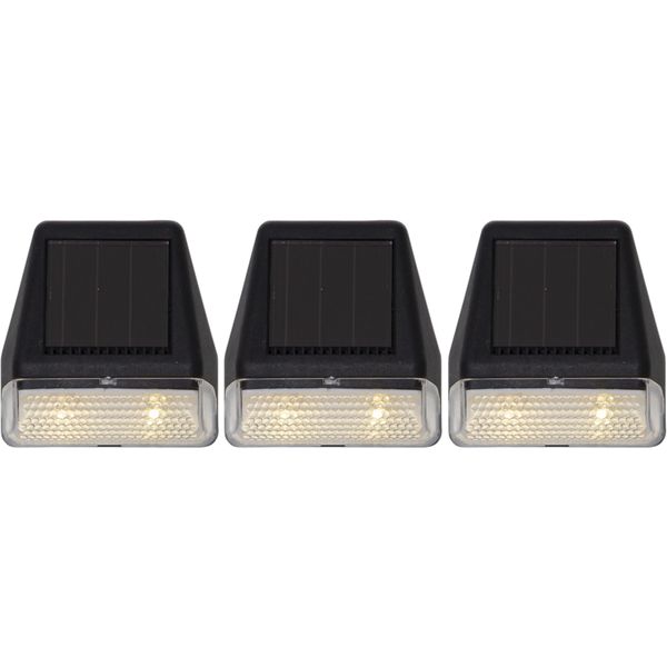 Led Solarleuchte "Solar-Wandleuchte Wandy Mini", Schwarz, B:7Cm H:7,5Cm L:7Cm T:4Cm, Parforce Traditional Hunting, Leuchten, 3Er-Set, Kompakte Wandlaternen, DäMmerungssensor-image