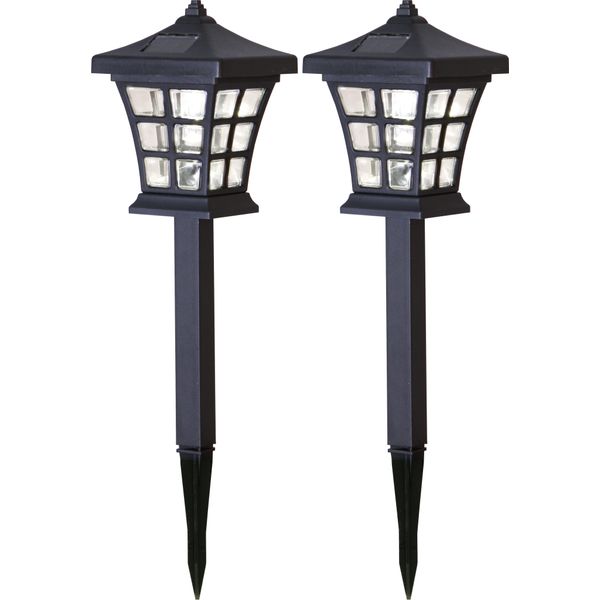 Led Solarleuchte "Solar-Wegleuchte Nippon", Schwarz, B:11Cm H:33Cm L:11Cm T:11Cm Ø:11Cm, Parforce Traditional Hunting, Leuchten, DäMmerungssensor, 2Er-Set-image