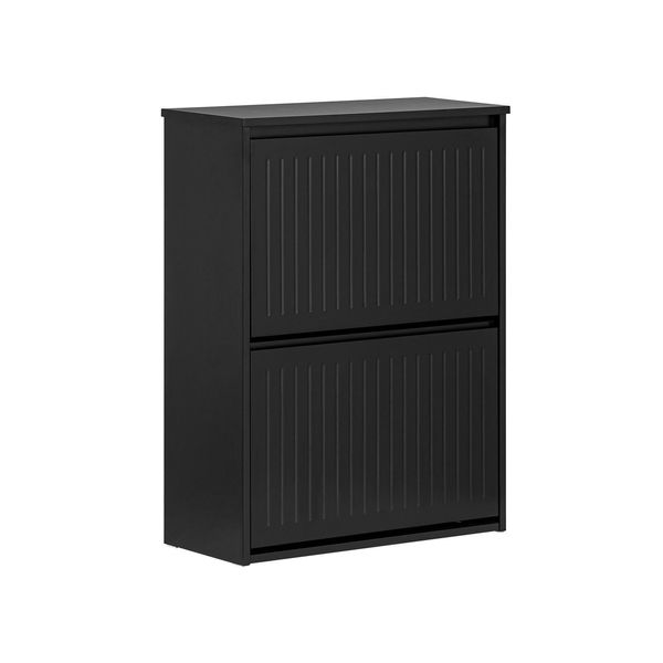 Schuhschrank Mit 2 Klappen Schwarz-image