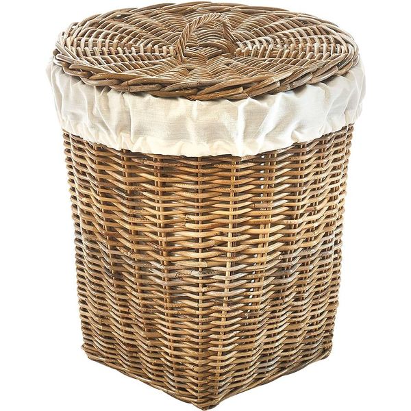 WäSchekorb Locker "Kubus", Braun (Braun, Beige), B:50Cm H:60Cm T:50Cm Ø:50Cm, WäSchesammler, WäSchekorb, GrößE M-image