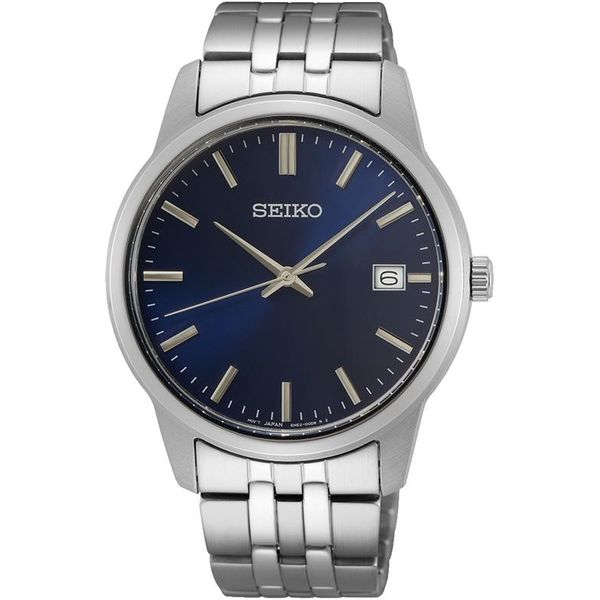 Quarzuhr Seiko, Silber (Silberfarben), Armbanduhren, Damen, Quarzuhr, Armbanduhr, Herrenuhr, Damenuhr, Datum, Edelstahlarmband-image