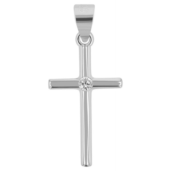 KettenanhäNger Adelia´s "Zeitloser Kreuz AnhäNger Aus 925 Sterling Silber", Gold, SchmuckanhäNger, Damen, Silber 925 (Sterlingsilber), KettenanhäNger-image