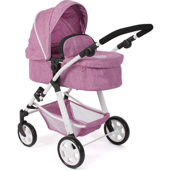 Kombi-Puppenwagen CHIC2000 "Nele, Jeans Pink", Rosa (Jeans Pink), Puppenwagen, Kinderb:71Cm H:85Cm T:71Cm, Kunststoff, Polyester, Stahl, Zusammenklappbar, B:71Cm H:85Cm T:71Cm-image