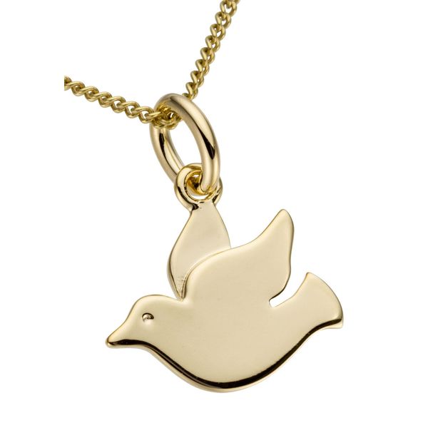 KettenanhäNger Firetti "Schmuck Geschenk Gold 333 Halsschmuck AnhäNger FüR Halskette Taube", Gold (Gelbgoldfarben), SchmuckanhäNger, Damen, Gelbgold 333, 0,4 G, KettenanhäNger-image