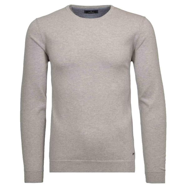 Rundhalspullover Ragman, Herren, Gr. 48, Grau (Hellgrau), Strick, 95% Baumwolle 5% Kaschmir, Rundhals, Pullover Rundhalspullover-image