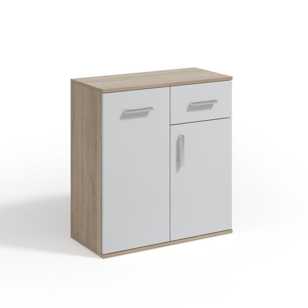Kommode Giacomo I 75/85/33 Cm Mit 1 Schubladen 2 TüRen Sonoma Eiche-image