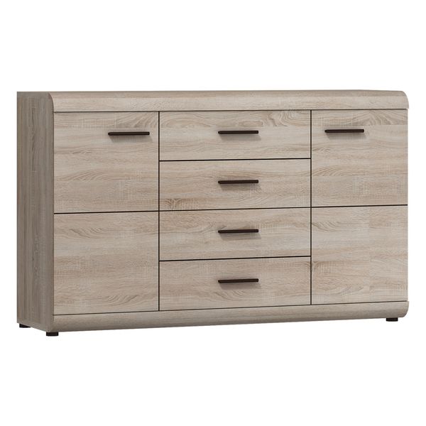 Sideboard Legame 140/87/42 Cm Mit 4 Schubladen Und 2 TüRen Sonoma Eiche-image