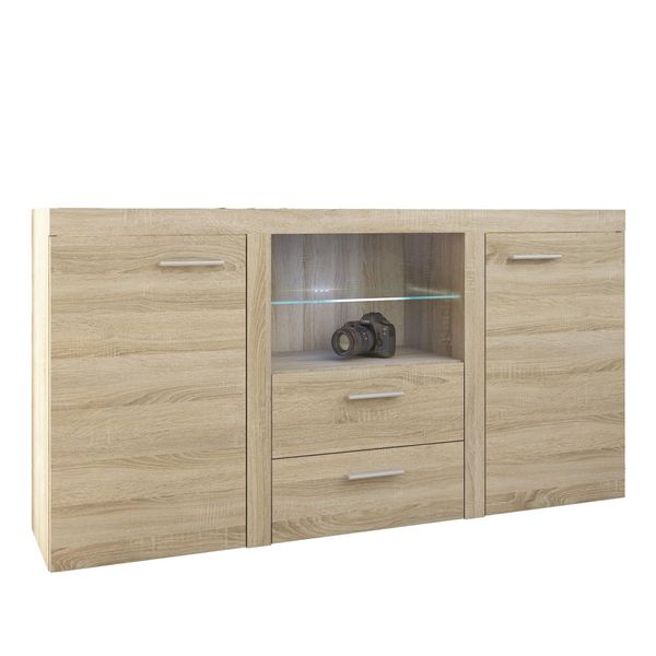 Sideboard Ritmo 156X40X82 Cm Mit 2 Schubladen Und 2 TüRen Sonoma Eiche-image
