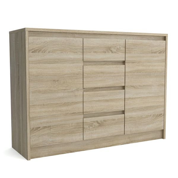 Kommode Astorre 113/82/35 Cm Mit 4 Schubladen 2 TüRen Sonoma Eiche-image