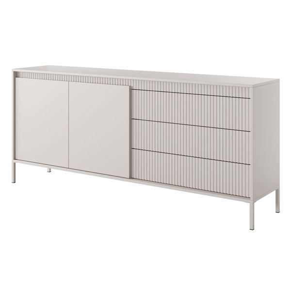 Sideboard Sensato 187/81/40 Cm Mit 3 Schubladen Und 2 TüRen Beige-image