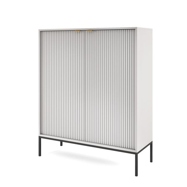 Highboard Stellare 104/125/39 Cm Mit 2 TüRen Grau-image