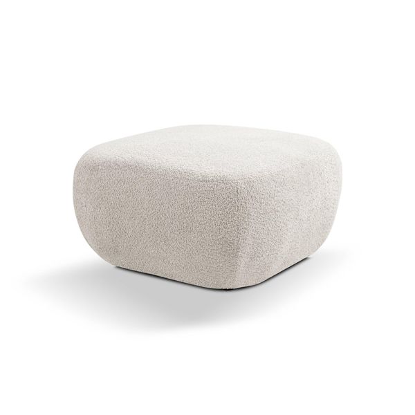 Polsterhocker Amico Modern Sitzhocker, FußHocker Hellgrau-image