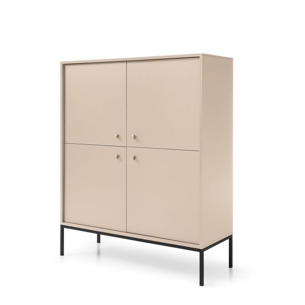 Highboard Mondo 104/125/39 Cm Mit 4 TüRen Beige-image