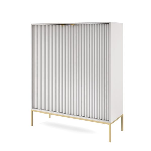 Highboard Stellare 104/125/39 Cm Mit 2 TüRen Grau-image