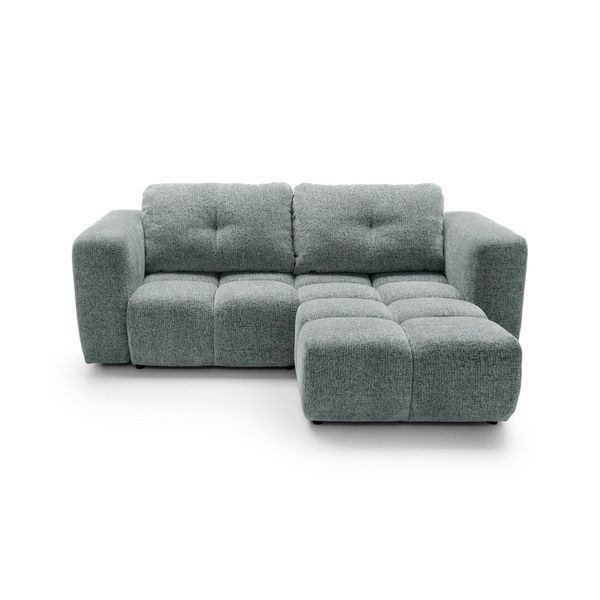 Ecksofa Arte 01 Grau Chenille Mit Schlaffunktion-image