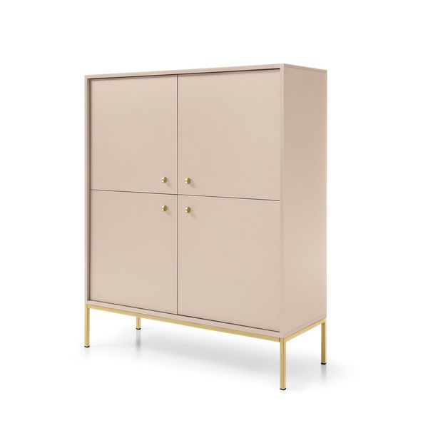 Highboard Mondo 104/125/39 Cm Mit 4 TüRen Beige-image