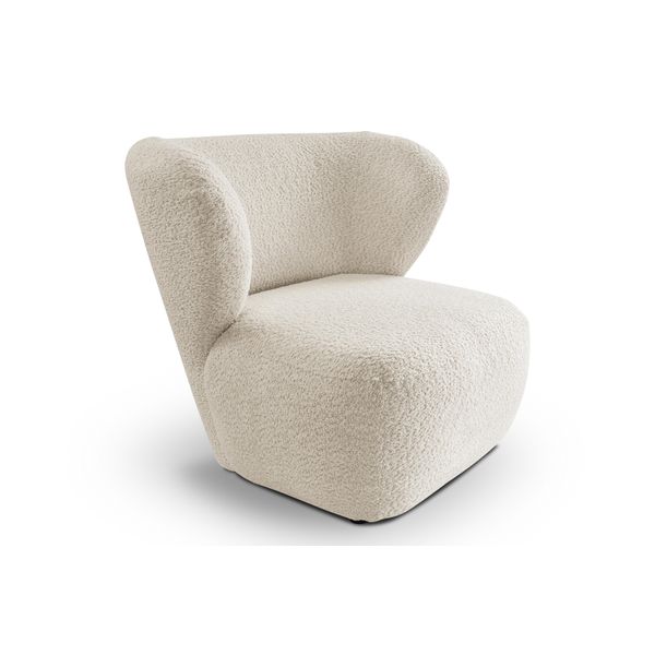 Sessel Lusso, Modern Polstersessel Loungesessel, Bucle-Stoff Beige-image