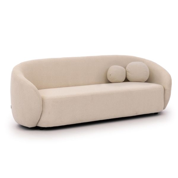 3-SITZER-SOFA Roundi Cremeweiß Bouclé-image