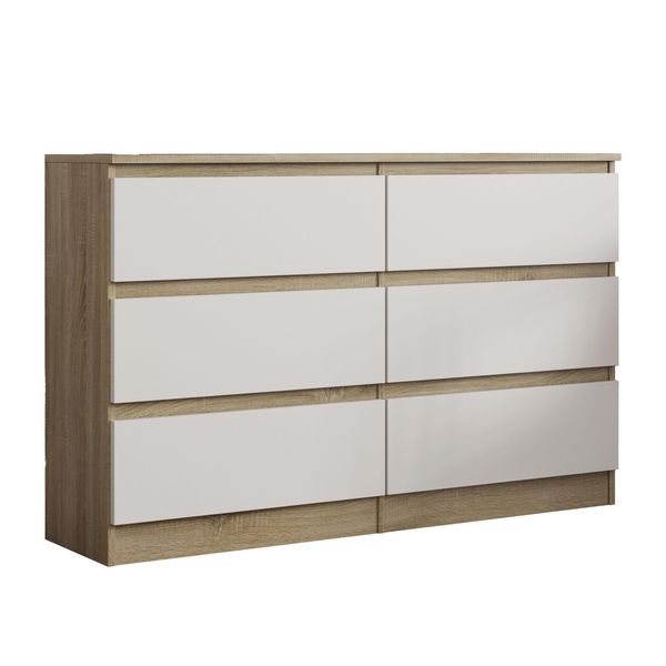 Kommode Allegra 120/77/33 Cm Mit 6 Schubladen Sonoma Eiche-image