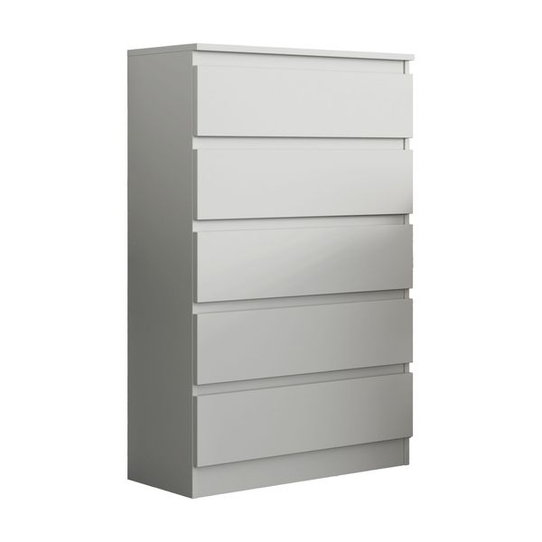 Kommode Adriano 70/112/33 Cm Mit 5 Schubladen Weiß-image