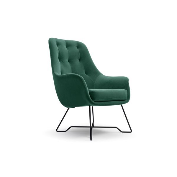 Sessel Seduta, Modern Polstersessel Loungesessel, Velours-Stoff GrüN-image