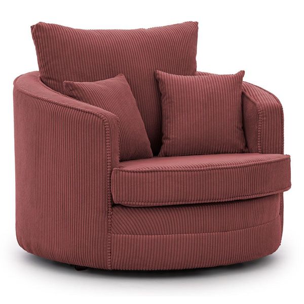 Drehsessel Ted Aus Terrakotta Cord-Stoff-image