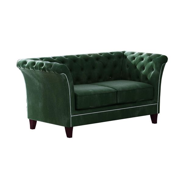 CHESTERFIELD-SOFA 2-Sitzer Fusion GrüN Samt-image