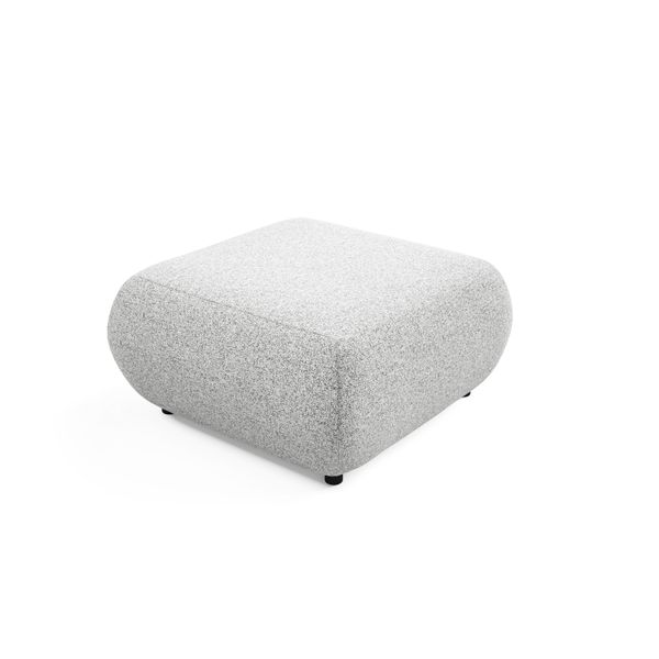 Polsterhocker Delta Modern Sitzhocker, FußHocker Hellgrau-image