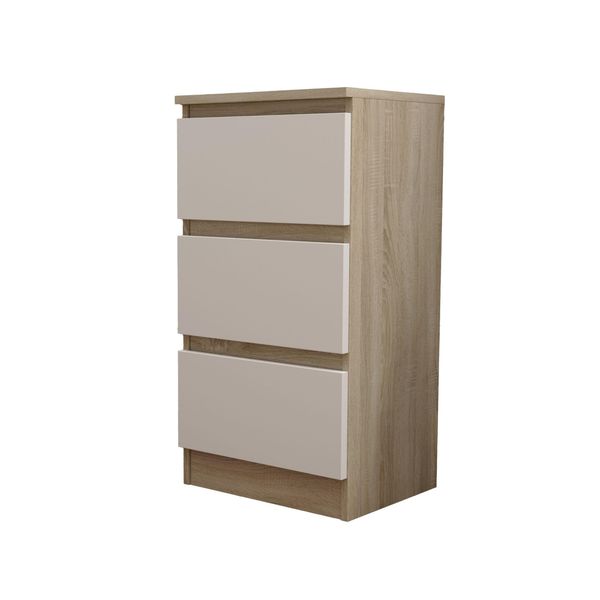 Kommode Allegra 40/72/33 Cm Mit 3 Schubladen Sonoma Eiche-image