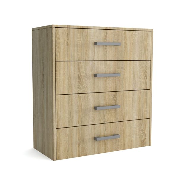 Kommode Scalini 75/82/33 Cm Mit 4 Schubladen Sonoma Eiche-image