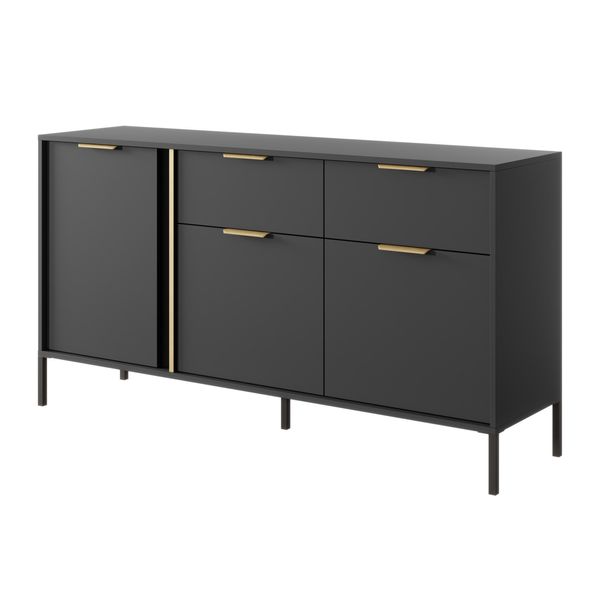 Sideboard Lorenzo 153/81/40 Cm Mit 2 Schubladen Und 3 TüRen Anthrazit-image