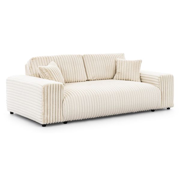 3-SITZER-SOFA Mollis Hellbeige PlüSchcord-image