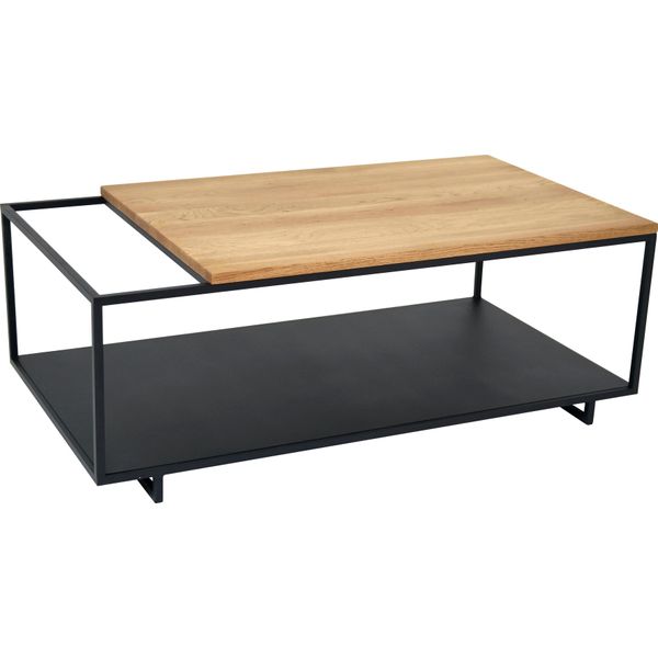 Couchtisch Paroli "Kima", Braun (Wildeiche, Schwarz, Wildeiche), B:100Cm H:40Cm T:60Cm, Tische, Couchtisch-image