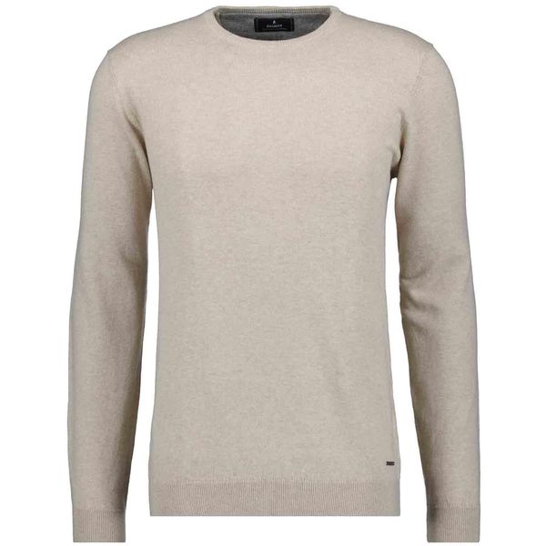 Rundhalspullover Ragman, Herren, Gr. 48, Beige (Beige, Melange, 820), Strick, 95% Baumwolle 5% Kaschmir, Rundhals, Pullover Rundhalspullover-image